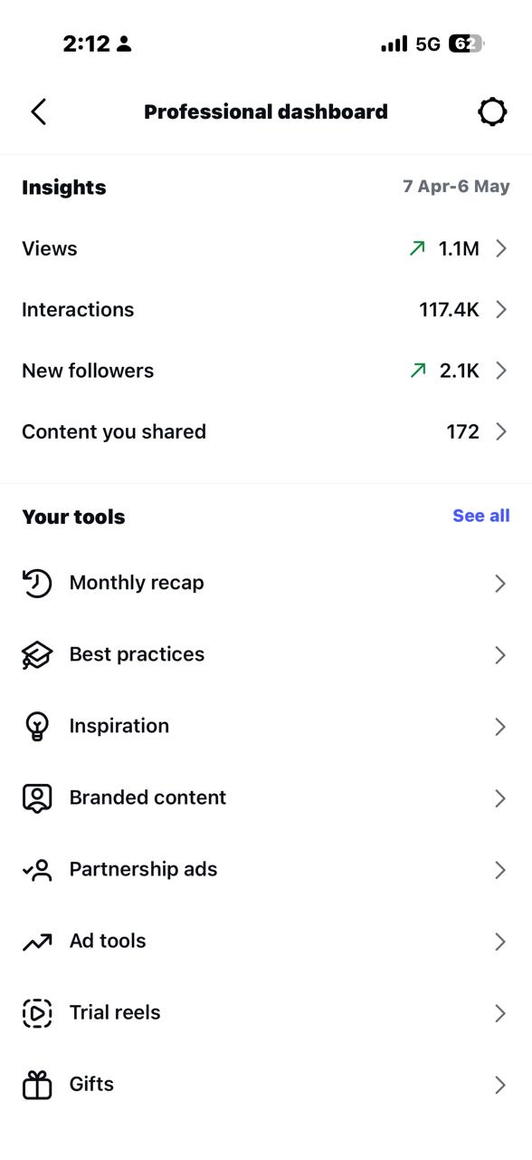 Professional Dashboard